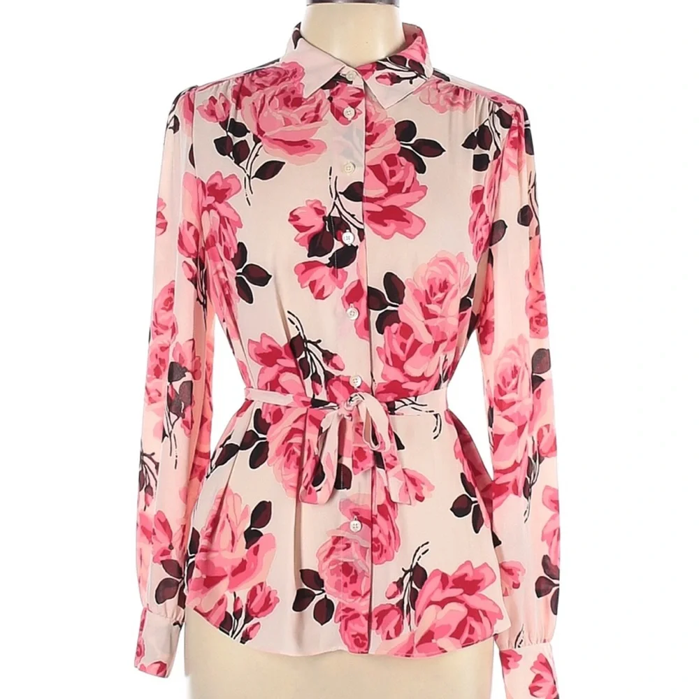Kate Spade Pink Floral Blouse - Picture 1 of 2